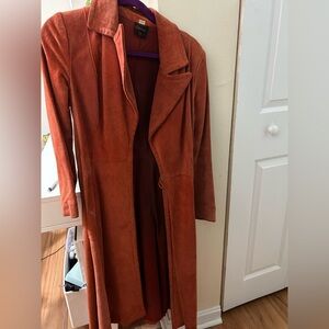 Women's Rust Suede Coat VINTAGE